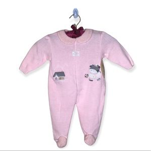 Pink Footie Onesie